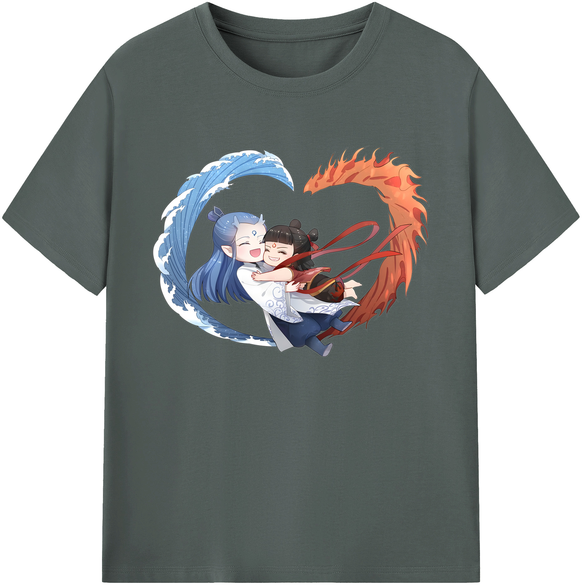 （画像用） Ne Zha 2 ナタ 魔童の大暴れ 綿100％ メンズ半袖Tシャツ｜肌触りやわらか＆通気性